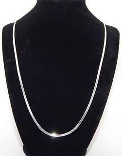 .925 Sterling Silver Herringbone Necklace