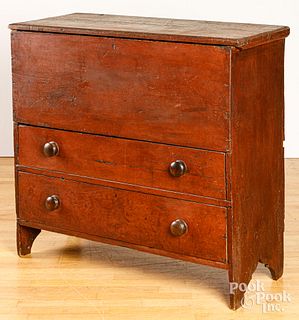 Red-stained mule chest, early 19th c.