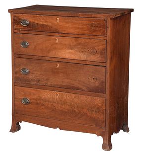 North Carolina Federal Figured and Inlaid Walnut Chest of Drawers
