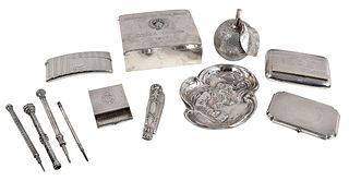 12 Silver Desk Items