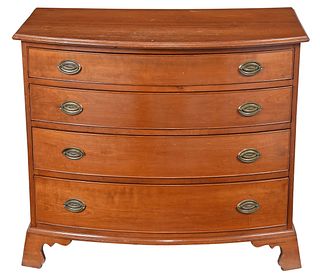 Pennsylvania Chippendale Cherry Bowfront Chest of Drawers