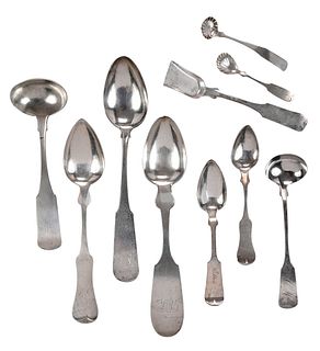 39 Pieces Assorted Northern Coin Silver Flatware