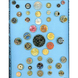 1 Card of Div 1 & 3 Assorted Metal Buttons