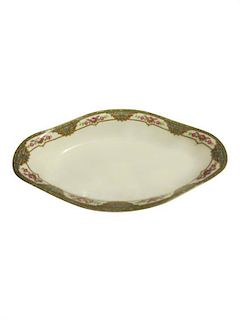 * Three Table Articles Diameter of glass plate 7 1/4 inches; length of serving dish 9 inches.
