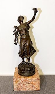 * A Continental Cast-Metal Figure Height of figure 15 1/2 inches.