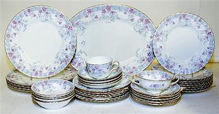 * A Minton Porcelain Dinner Service Diameter of dinner plate 10 1/2 inches.