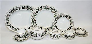 A Wedgwood Porcelain Dinner Service Diameter of dinner plates 10 3/4 inches.