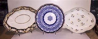 * Three English Porcelain Bowls Width of widest 11 1/4 inches.