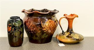 Four Rookwood Pottery Articles Height 6 inches.