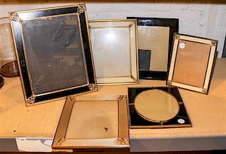 A Collection of Ten Art Deco and Art Deco Style Frames Height of tallest overall 15 3/4 inches.