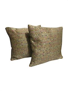 * A Group of Four Pillows Height of largest 16 x width 17 x depth 8 inches.