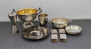 * A Collection of American Silver Articles Width of first over handles 6 1/4 inches.