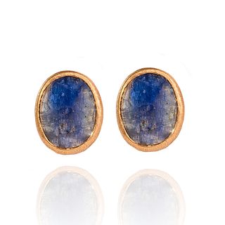 Yvel Sapphire and Gold Earrings 