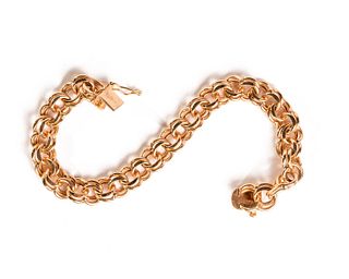 Gold Charm Link Bracelet