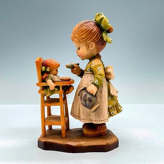 Anri Italy Wood Carved Figurine, A Loving Spoonful