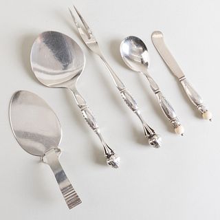Group of Georg Jensen Silver Serving Pieces