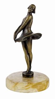 Art Deco Bronze Figure of Ballerina