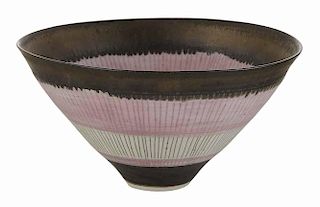 Rare Lucie Rie Conical Porcelain Bowl