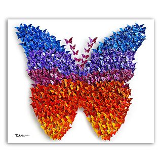 Patricia Govezensky- Original 3D Metal Art on Wood "Butterfly"