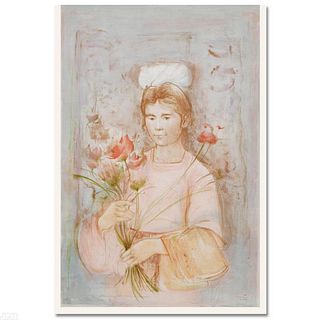 Mayan Princess Limited Edition Lithograph (30" x 41.5) by Edna Hibel (1917-2014), Numbered and Hand Signed with Certificate of Authenticity.