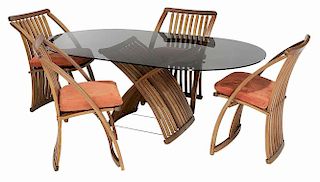 Thomas Lamb Dining Table & Four Chairs