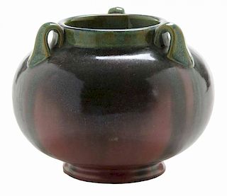 Fulper Pottery Vase with Three Handles
