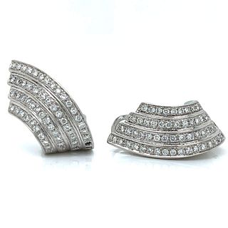 18K White Gold 1.50 Ct. Diamond Earrings