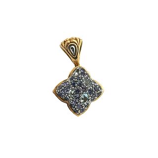 Jhon Hardy 18k Gold Pendant with Blue Topaz and Iolite