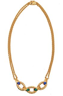 Boucheron Paris Serpent Boheme Necklace In 18K Gold With Gemstones