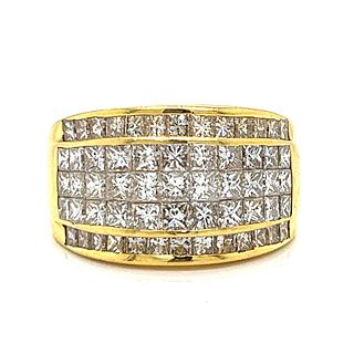 18K Yellow Gold 4.00 Ct. Diamond Ring