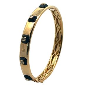 Maria Canale Onyx and Diamonds 18k Gold Bracelet