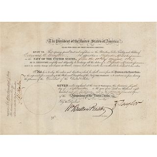 President Zachary Taylor Signed Naval Document Appointing a &#39;Passed Midshipman&#39;