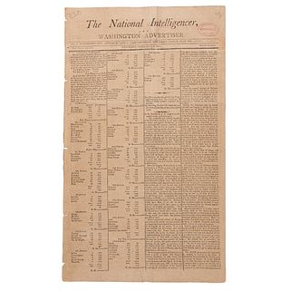 Thomas Jefferson Election Newspaper: The National Intelligencer (February 11, 1801)
