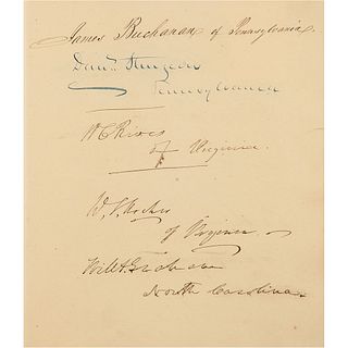 James Buchanan and the 27th United States Congress Autograph Album with (130+) Signatures