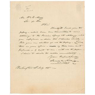 James K. Polk Autograph Letter Signed as President to Secretary of War William Marcy