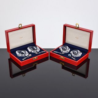 2 Pairs of Cartier Salts with Spoons