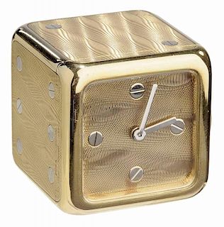 Gold Bulgari Box in Shape of a Dice