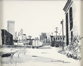 Charlie Pitcher Pencil Drawing The North Strip 