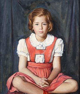 Walter Sherwood Oil Portrait of Pauline
