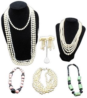 (9) Pieces of  Faux Necklaces and Earrings