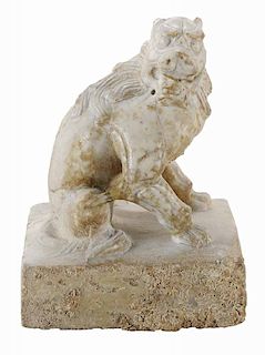 Early Carved Stone Foo Lion Seal