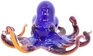 Michael Hopko Striking Art Glass Octopus