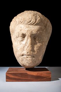 ROMAN MARBLE HEAD OF A NOBLEMAN
