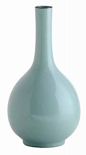 Turquoise Blue-Glazed Porcelain Vase