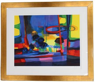 Marcel Mouly Colorful Abstract Lithograph