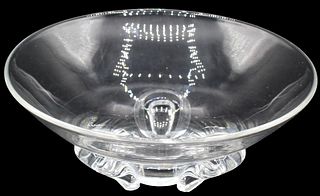 Mid 20C Signed Steuben Glass Footed Bowl