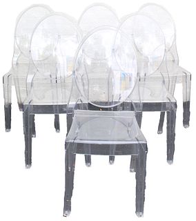 Group of 6 Contemporary Ghost Style Chairs