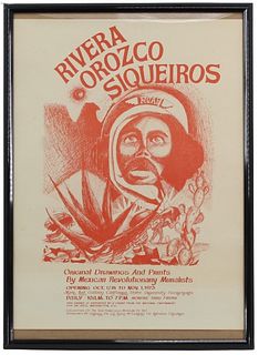 'Rivera, Orozco, Siqueiros' 1973 Silkscreen Poster