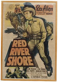 1953 Rex Allen Movie Poster "Red River Shore"
