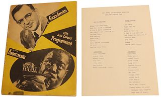 1953 Goodman/ Armstrong Jazz Programme w/ Sigs